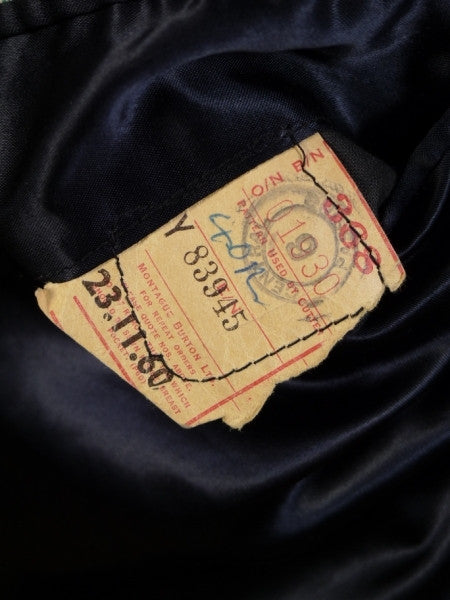 1960 Hand-Tailored Vintage Midnight Blue Heavyweight Overcoat 42-44R