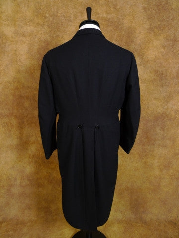 1950s Vintage Savile Row Bespoke Midnight Blue Evening Tailcoat 41