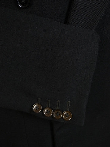1950s 1960s Vintage Black Barathea Wool D/B Dinner Suit 38R