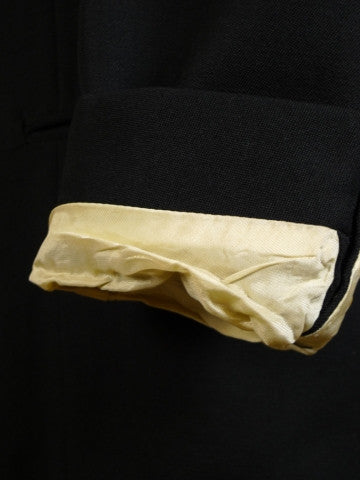 1950s 1960s Vintage Black Barathea Wool D/B Dinner Suit 38R