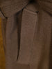 1940s 1950s Vintage Brown Heavyweight Elysian Wool D/B Overcoat w/ Belt 44R