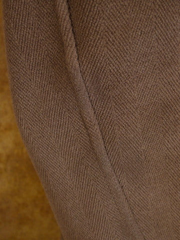 1940s 1950s Vintage Brown Heavyweight Elysian Wool D/B Overcoat w/ Belt 44R