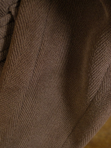 1940s 1950s Vintage Brown Heavyweight Elysian Wool D/B Overcoat w/ Belt 44R