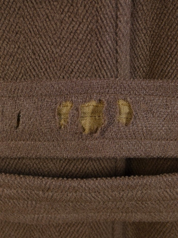 1940s 1950s Vintage Brown Heavyweight Elysian Wool D/B Overcoat w/ Belt 44R