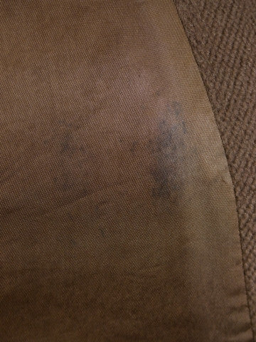 1940s 1950s Vintage Brown Heavyweight Elysian Wool D/B Overcoat w/ Belt 44R