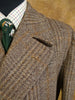 1940s Vintage Heavyweight Brown Tweed Full-Length D/B Belted Coat 42L