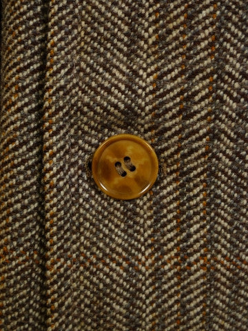 1940s Vintage Heavyweight Brown Tweed Full-Length D/B Belted Coat 42L