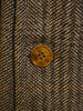 1940s Vintage Heavyweight Brown Tweed Full-Length D/B Belted Coat 42L