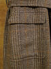 1940s Vintage Heavyweight Brown Tweed Full-Length D/B Belted Coat 42L