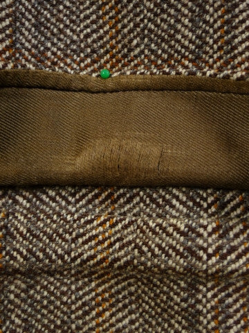 1940s Vintage Heavyweight Brown Tweed Full-Length D/B Belted Coat 42L