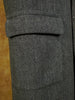 1950s 1960s Heavyweight Grey H/Bone Overcoat 40R