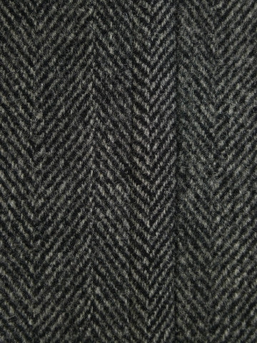 1950s 1960s Heavyweight Grey H/Bone Overcoat 40R