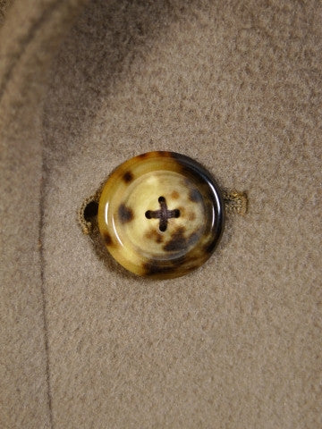 1950s 1960s Vintage Heavyweight Melton Wool Polo Coat 42L