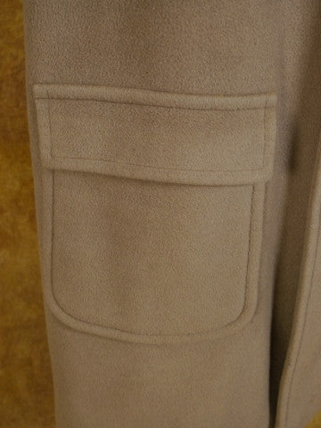 1950s 1960s Vintage Heavyweight Melton Wool Polo Coat 42L