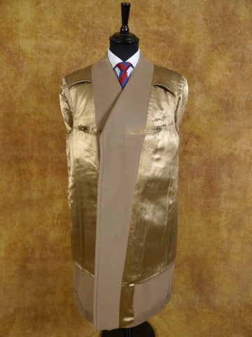 1950s 1960s Vintage Heavyweight Melton Wool Polo Coat 42L