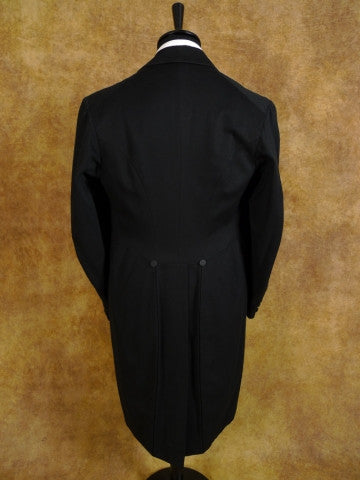 1910s 1920s Very Vintage Black Wool Evening Tailcoat 37L
