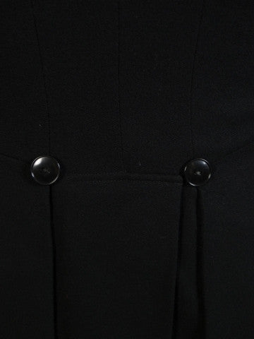 1950s Forsyth Edinburgh Black Barathea Wool Evening Tailcoat 36L