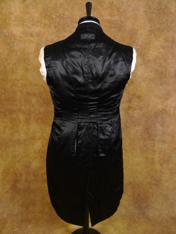 1950s Forsyth Edinburgh Black Barathea Wool Evening Tailcoat 36L