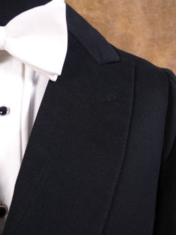 1910s 1920s Very Vintage Black Wool Evening Tailcoat 35L 49.16