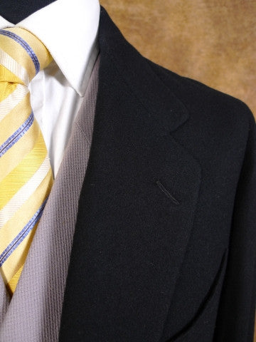 1930s 1940s Vintage Black Wool Morning Coat 38R