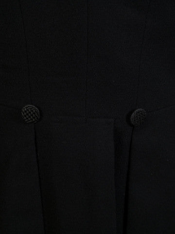 1930s 1940s Vintage Black Wool Morning Coat 38R