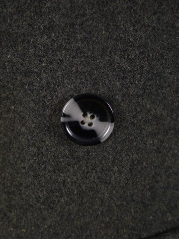 1940s Vintage Heavyweight Grey Wool Full-Length D/B Overcoat w/ Original Belt 40R