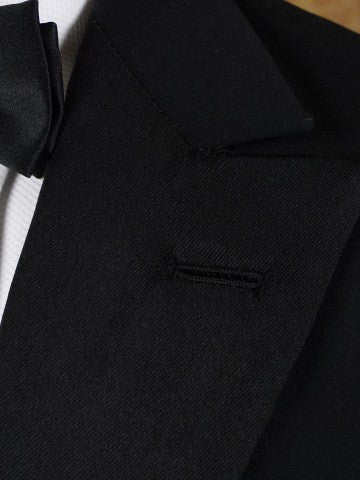 1910s 1920s Very Vintage Black Doeskin Finish Dinner Jacket 36R