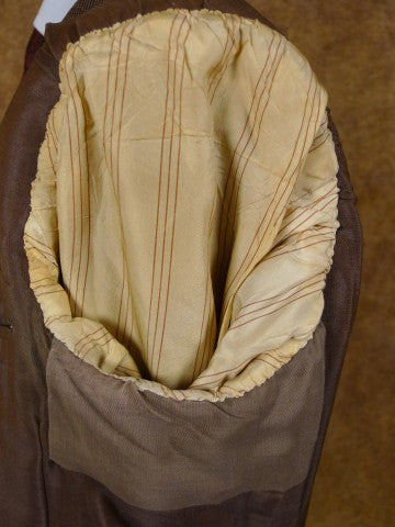 1951 Anderson & Sheppard Savile Row Bespoke Brown 3-Piece Suit 40S