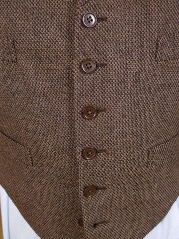 1951 Anderson & Sheppard Savile Row Bespoke Brown 3-Piece Suit 40S