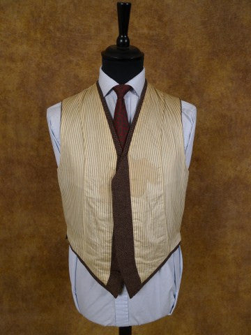 1951 Anderson & Sheppard Savile Row Bespoke Brown 3-Piece Suit 40S