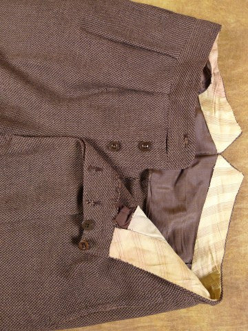 1951 Anderson & Sheppard Savile Row Bespoke Brown 3-Piece Suit 40S