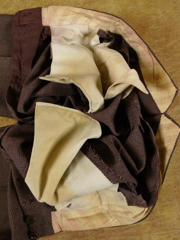 1951 Anderson & Sheppard Savile Row Bespoke Brown 3-Piece Suit 40S