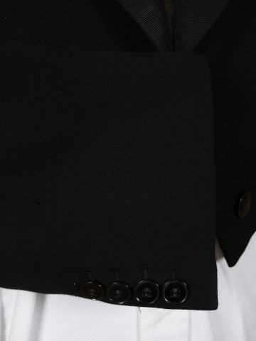 1940s 1950s Black Barathea Wool Evening Tailcoat 37