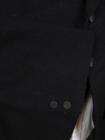 1930s 1940s Vintage Black Worsted Wool Morning Coat 40S