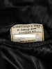 1949 Huntsman & Sons Savile Row Bespoke Black Heavyweight Overcoat w/ Silk-Velvet Collar 44L