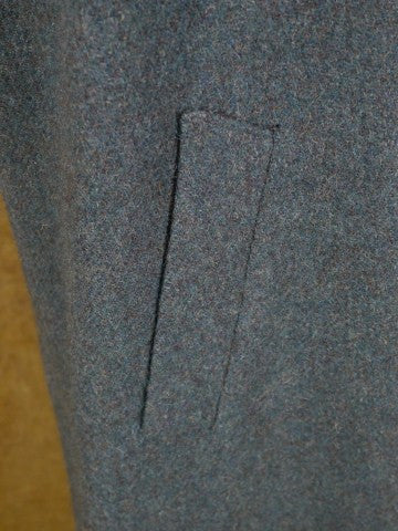 1940s CC41 Heavyweight Lovat Blue Laird Tweed Raglan Overcoat 44L
