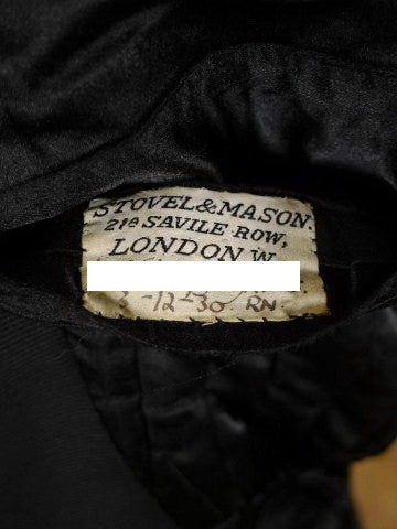 1930 Vintage Savile Row Bespoke Black Wool Evening Tailcoat 40S