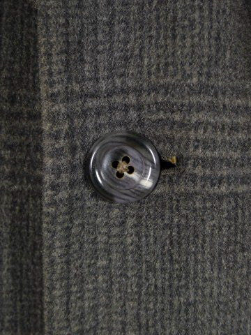 1950s 1960s Vintage Grey Glen-Check Wool Overcoat 40S