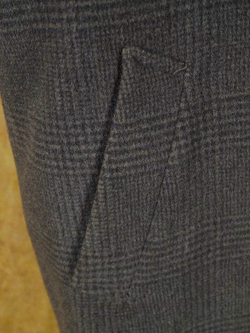 1950s 1960s Vintage Grey Glen-Check Wool Overcoat 40S