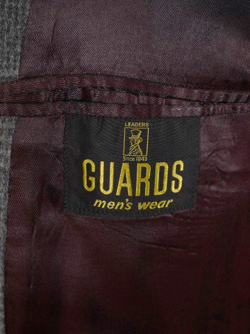 1950s 1960s Vintage Grey Glen-Check Wool Overcoat 40S