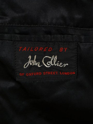 1950s 1960s Heavyweight Charcoal Grey Textured Wool Overcoat 40-42