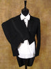 1951 Savile Row Bespoke Black Barathea Wool Evening Tailcoat Suit 36R