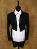 1951 Savile Row Bespoke Black Barathea Wool Evening Tailcoat Suit 36R