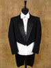 1950s 1960s Vintage Black Doeskin Wool Evening Tailcoat 36