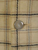 1930s 1940s Vintage Cream / Grey & Black Tattersall Check Country Waistcoat 42
