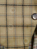 1930s 1940s Vintage Cream / Grey & Black Tattersall Check Country Waistcoat 42