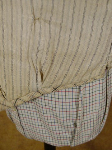 1930s 1940s Vintage Cream / Grey & Black Tattersall Check Country Waistcoat 42