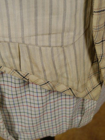 1930s 1940s Vintage Cream / Grey & Black Tattersall Check Country Waistcoat 42