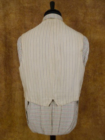 1930s 1940s Vintage Cream / Grey & Black Tattersall Check Country Waistcoat 42