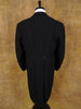 1950s Vintage Tailored Black Herringbone Wool Morning Coat 41